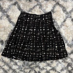 New York & Company Black and White Checkered A-Line Skirt